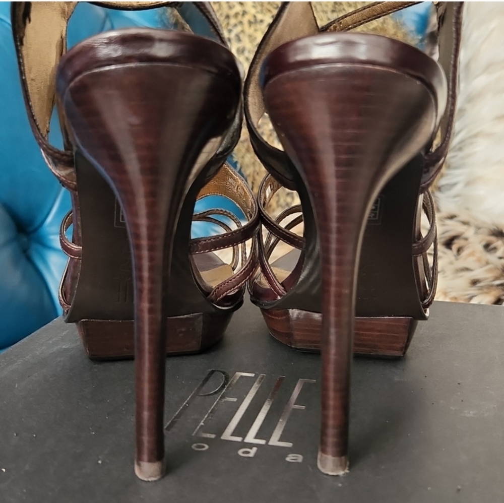 Pelle Moda Heels Snake Strappy Stilleto - Picture 6 of 13
